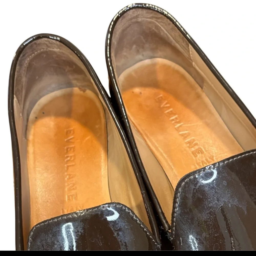 Everlane The Modern Loafer Women’s Brown Patent Leather Loafers Size 9 1/2